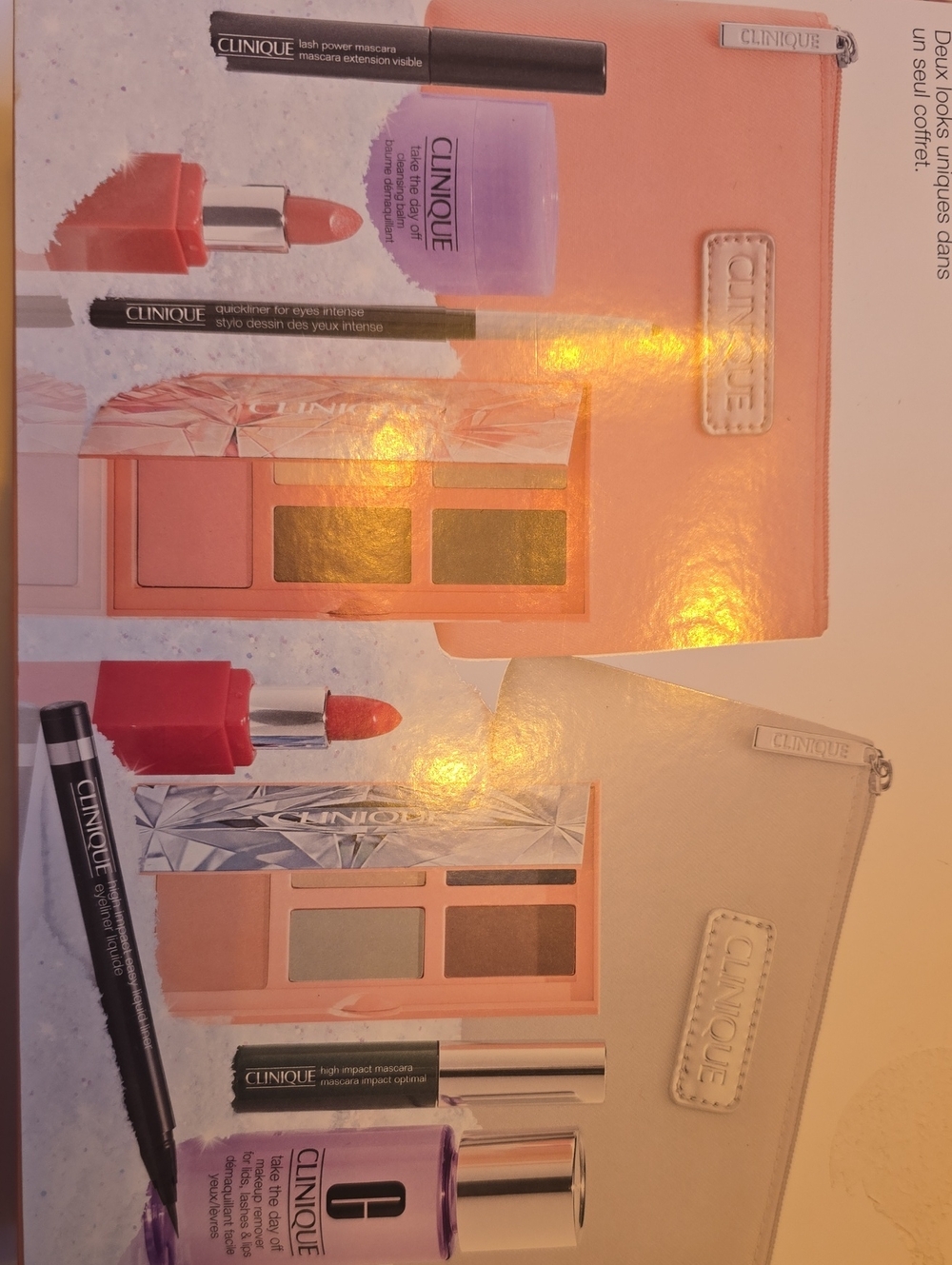Clinique Women Eyeshadow & Lip Makeup Set — Pink & Peach Shades